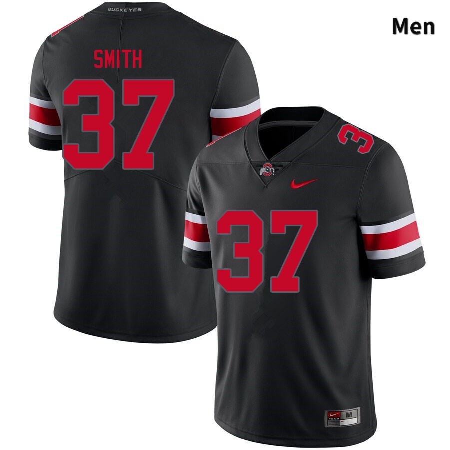 Ohio State Buckeyes Garrison Smith Men's #37 Blackout Authentic Stitched College Football Jersey